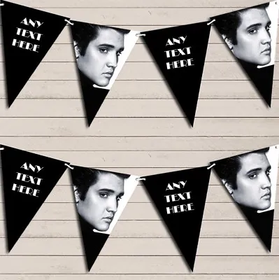 Black & White Elvis Presley Birthday Bunting Garland Party Banner • $12.44