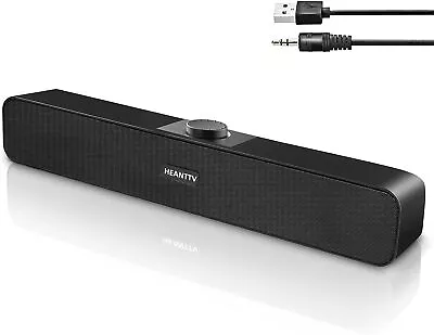 Wired Sound Bar USB Stereo Speakers For Computer PC Computer Tablets Laptop UK • £12.95