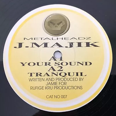 J.Majik – Your Sound / Tranquil (12″) Metalheadz ‎– 007 [1995 Drum And Bass] • $85.81
