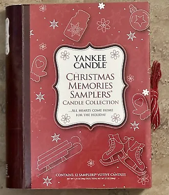 VINTAGE Yankee Candle 12 Votive Christmas Memories Samplers Candle Gift Set • £33.20