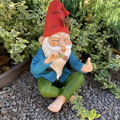 Garden Gnome Relaxed Gnome Statue Lawn Garden Figurine For Outdoor House Decor • $25.95