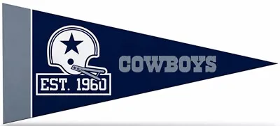 Dallas Cowboys Helmet Mini Pennants 4  X 9  - Licensed By Rico - Made In USA • $8.99