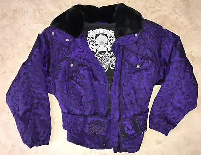 Vintage NILS Skiwear Women's Matching Purple Jacket Ski Outfit Snow Suit Size 6 • $100