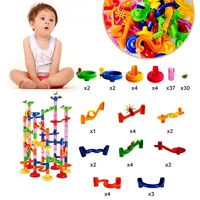 105 Pcs Marble Run Race Set Railway Building Blocks Construction Track Toys Xmas • $26.73