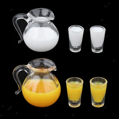 £7.13 • Buy Lots 6 Dolls House Drink Juice Milk Pot Cups Tableware Supplies Life Scenes