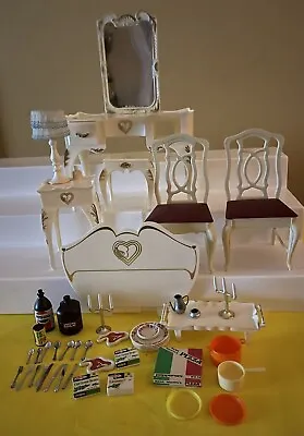 Vintage LOT 1970s Sindy House Furniture & Accessories Food Dishes Pedigree Marx • $82