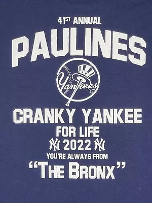 New York Yankees NY Double Sided Yankee Stadium The Bronx T Shirt MINT Sz Large • $18.50