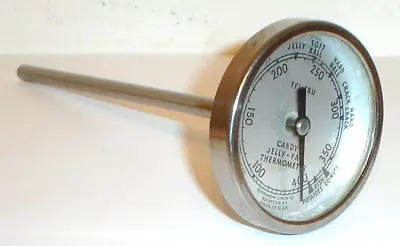 Vintage Tel-Tru Stainless Steel Candy - Jelly - Fat Thermometer U.S.A. Germanow • $9.99