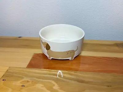 Dachshund Dog Bowl - EveryYay Dining In Footed Ceramic Dog Bowl 3.4 Cups • $29.99