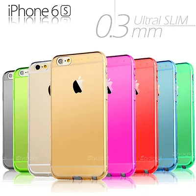 Ultra Slim 0.3mm Crystal Gel Case Cover -- IPhone 5S SE 6S & 6S Plus • $3.99