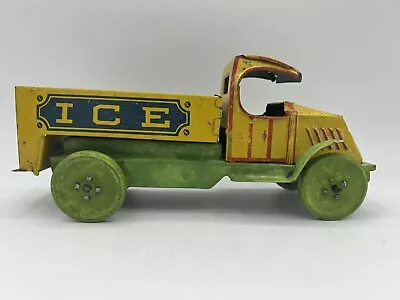 Vintage 1930s J Chein Co USA Tin Toy Ice Truck 8 1/2 Long • $165