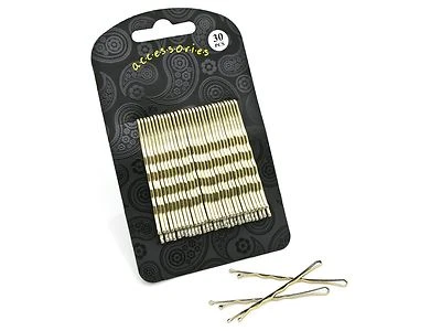 £1.99 • Buy 30 Pale Gold Blonde Metal Waved Hair Kirby Grips Slides 6cm Hair