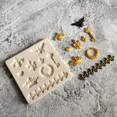 £2.99 • Buy Vintage Relief Silicone Fondant Mold Cake Border Baking Border Mould Sugarcraft 