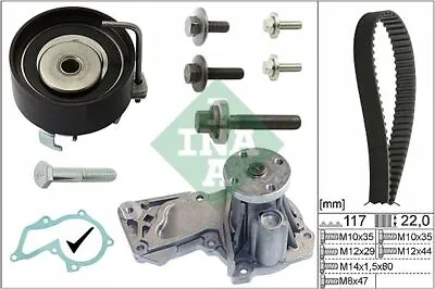 INA Timing Belt Kit & Water Pump For Ford Focus C-Max 1.6 Apr 2005 To Oct 2007 • $169.11