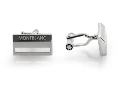 Montblanc Contemporary Collection Sterling Silver White Quartz Insets Cufflinks • $195