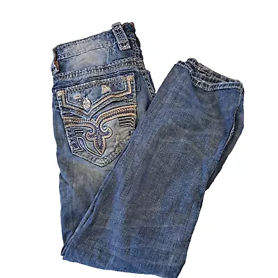 Mens Rock Revival Jeans  Goldfinch  Straight Distressed 30X30 PLEASE READ • $39.99