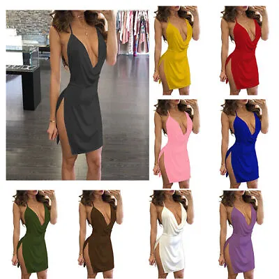 Womens Ladies Bandage Bodycon Sleeveless Evening Party Cocktail Club Mini Dress • $9.99