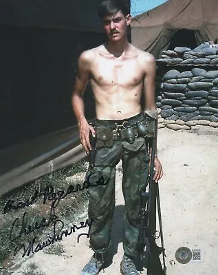 Chuck Mawhinney USA MARINES Autographed Signed VIETNAM WAR Sniper Beckett BAS • $125