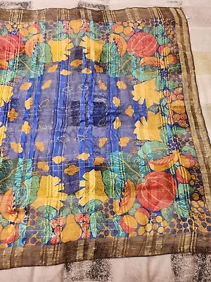 The Metropolitan Museum Of Art 100% Silk Multicolor Scarf • $48