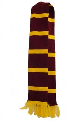 Harry Potter Wizard Scarf Maroon Yellow Kids Book Week Fancy Dress Accessory • £6.99