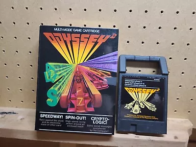 Original Magnavox Odyssey 2 Speedway Spin-Out Crypto-Logic Video Game Complete • $7.64