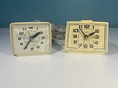 GE 7369 & WestClox 22090-22540 Vintage Bedside Alarm Clocks • $16.57