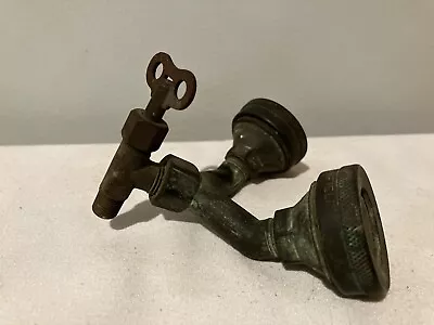 COOL Vintage Brownfield Brass Double Spigot Shut Off Valve Steampunk Art Craft • $24