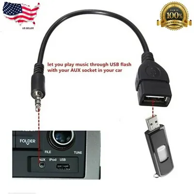 $2.64 • Buy Audio AUX Jack 3.5mm Male To USB 2.0 Type A Female OTG Converter Adapter Cable