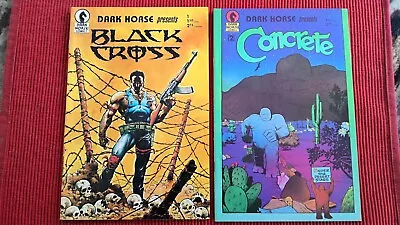 DARK HORSE PRESENTS #1 + #2 (1986) Hi-Grade 1st App Concrete Black Cross 1st Prt • £12.83