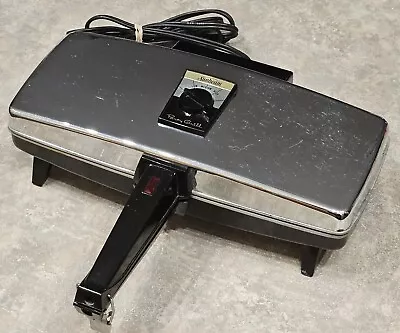 Vintage Sunbeam Electric Party Grill Chrome Panini Press Sandwich Maker 870 Mcm • $53.99