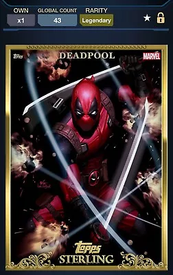 Topps Marvel Collect DEADPOOL TAKEOVER '24 LEGENDARY PURE PLATINUM-GOLD • $7.99