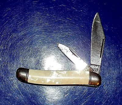 Nice Vintage Imperial Prov RI USA Long-Pull Knife W/Cracked Ice Scales (1956-88) • $12