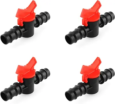 DGZZI Barbed Ball Valve 4PCS 3/4-Inch ID In-Line Ball Valve Shut-Off Switch With • $15.28