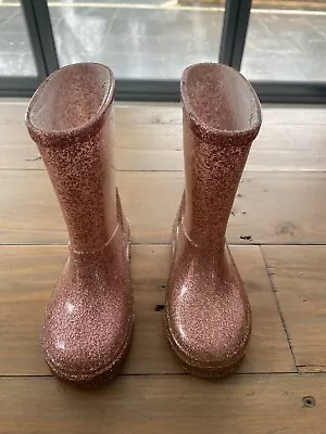 £3.99 • Buy Wellington Boots Infant Size UK7. Pink Sparkle Effect. Used