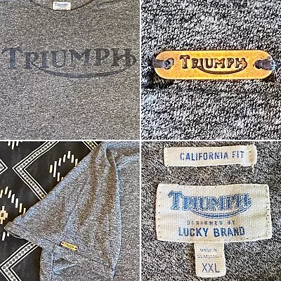 TRIUMPH Motorcycles By Lucky Brand Licensed T-Shirt. 2XL (NV) Preowned • $24.95