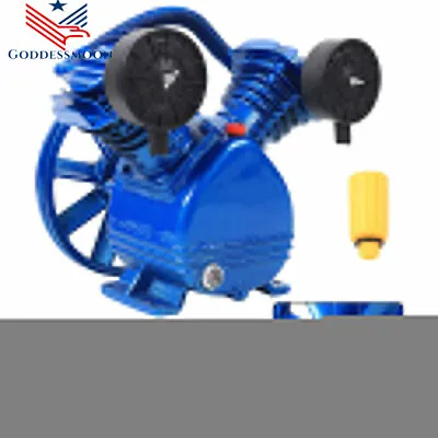 3HP 2Piston V Style Twin Cylinder Air Compressor Pump Head Single Stage Oil View • $114.95