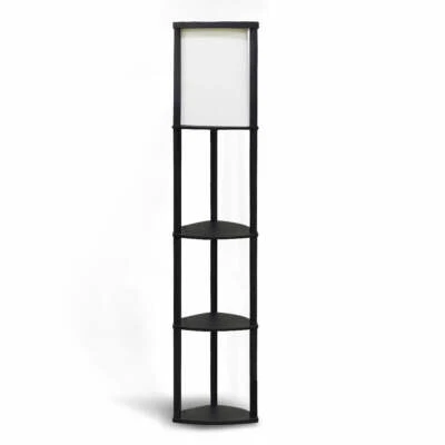 $80.32 • Buy Sarantino Wooden Floor Lamp Tripod Bookshelf Shelf Reading Light