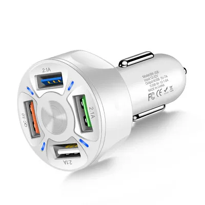 $11.30 • Buy 4 Multi -Port USB Cigarette Lighter LED Phone Car Chargers Fast Charging Adapter