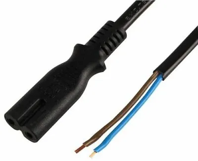 £2.89 • Buy 2M Meter Bare Ends Ended Figure Of 8 Mains Cable Power UK Lead Plug Cord IEC C7