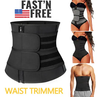 Neoprene Sauna Sweat Belt Women Waist Trainer Tummy Control Slimming Body Shaper • $19.79