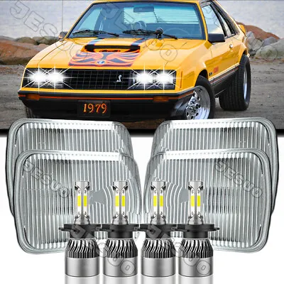 4PCS 4x6 Inch LED Headlights High/Low Beam Bulb For Ford Mustang 1979-1986- • $119.99