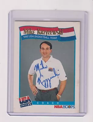 1991 Hoops Usa Basketball Mike Krzyzewski Signed Card • $99.95