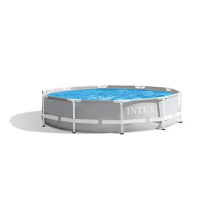 Intex 10'x30  Prism Metal Frame Round Outdoor Above Ground Swimming PoolNo Pump • $105.99