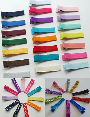 10 Alligator Clips Hairclips Ribbon Covered Lined Bulk Wholesale *buy 3+1 Free* • $7.50