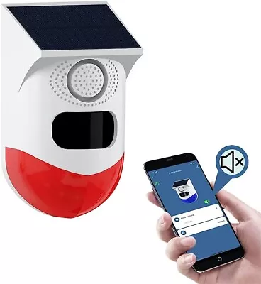 Motion Detector Alarm System + Siren Outdoor Solar Wireless Smart Wifi Infrared  • $29.99