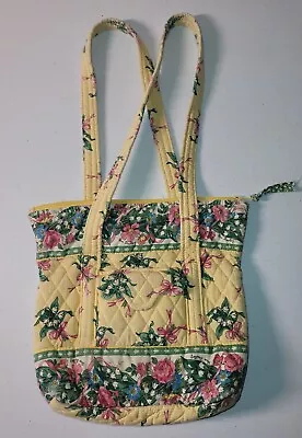 Vera Bradley Yellow Hope Small Tote Bag Shoulder Lily Of The Valler Retired Vtg • $16