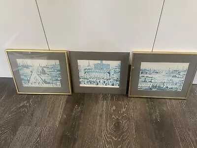 £4.99 • Buy Three L.S. Lowry Prints Two Framed And One Unframed