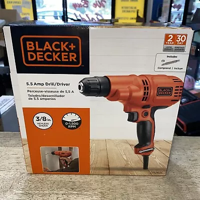 Black + Decker 5.5 Amp 3/8 Corded Drill/ Driver DR260C Variable Speed • $30