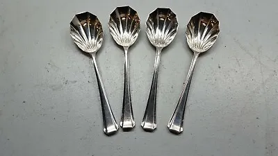 4 Vintage James Ryals Silver Plated Dessert/Fruit Spoon • £12