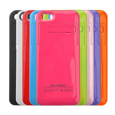 Portable External Stand Backup Battery Charger Case Cover Fr Apple IPhone 5 ONLY • $7.99